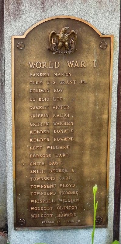 Pine Hill Honor Roll<br>World War I image. Click for full size.