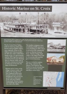 Historic Marine on St. Croix/St. Croix National Scenic Riverway Marker. Click for full size. Historic Marine on St. Croix/St. Croix National Scenic Riverway Marker image. Click for full size.