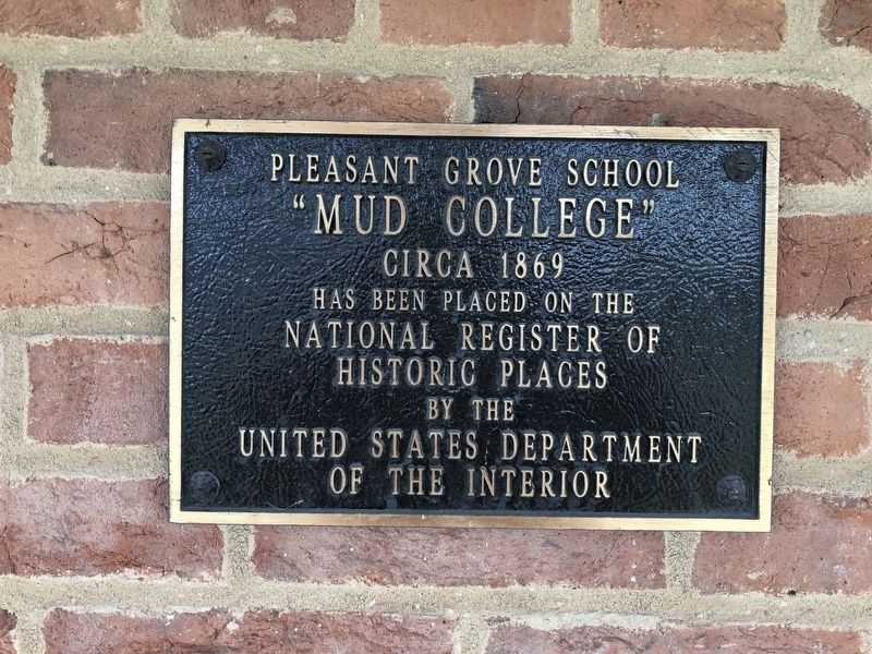 "Mud College" Marker. Click for full size. "Mud College" Marker image. Click for full size.