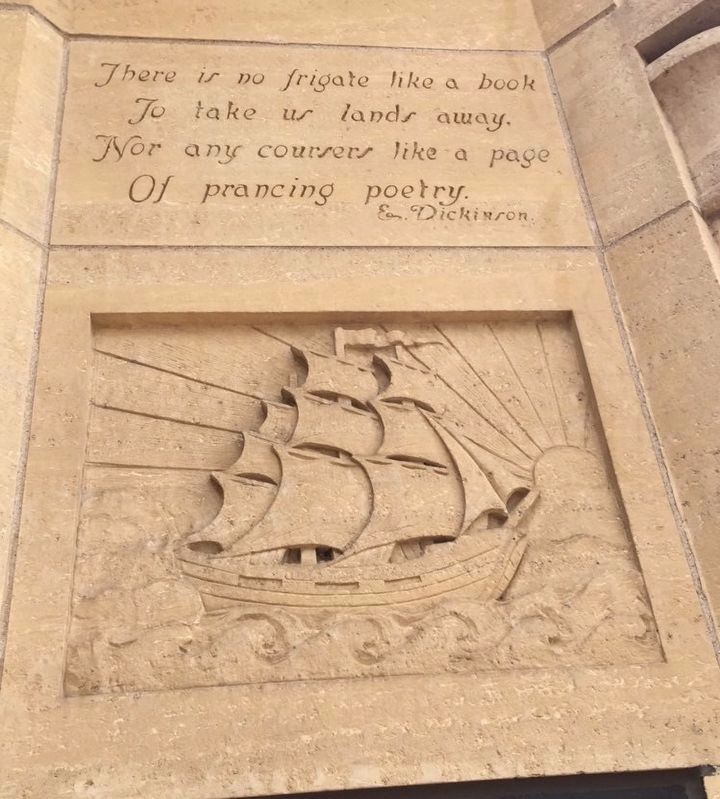 Rochester Public Library Building detail image. Click for full size.