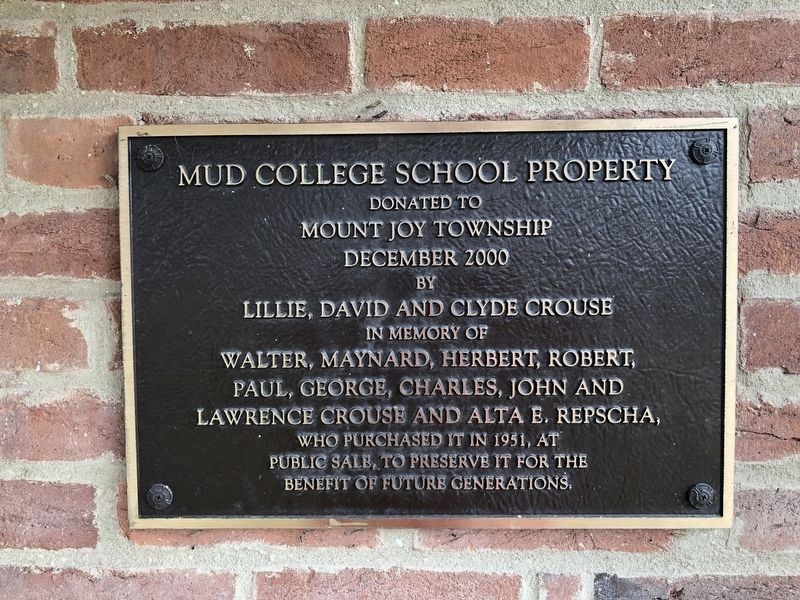 Donor and dedication plaque on the building. Click for full size. Donor and dedication plaque on the building image. Click for full size.