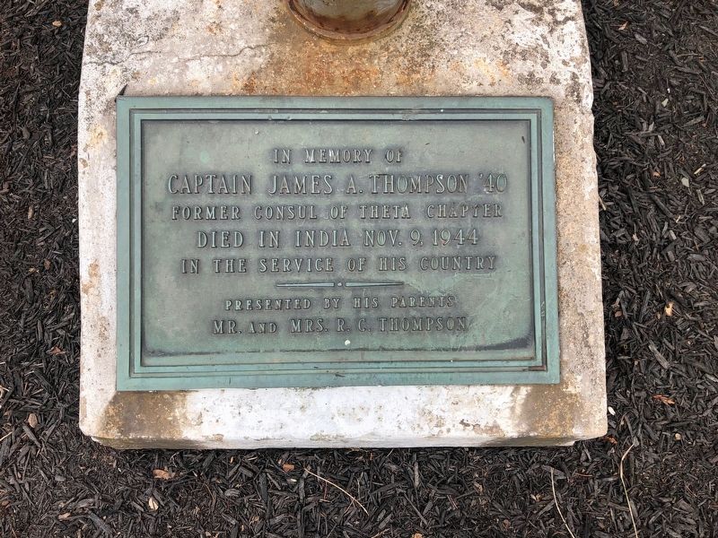 Captain James A. Thompson '40 Marker image. Click for full size.