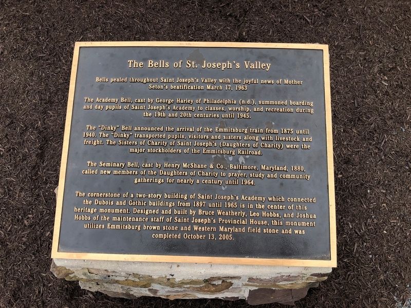 The Bells of St. Joseph's Valley Marker image. Click for full size.