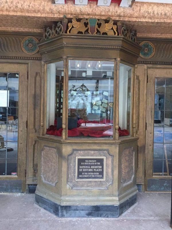 The Chateau Theatre Marker and its ticket booth image. Click for full size.
