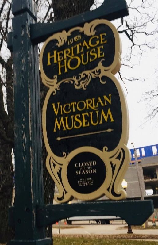 The Heritage House Victorian Museum sign image. Click for full size.