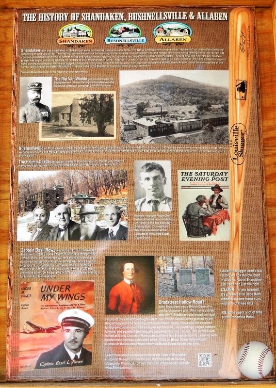 The History of Shandaken, Bushnellsville & Allaben Marker image. Click for full size.