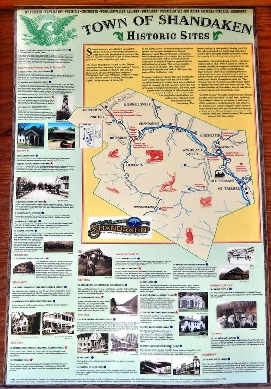 Town of Shandaken Historic Sites Marker image. Click for full size.