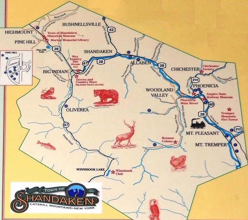 Marker detail: Shandaken Historic Site Map image. Click for full size.