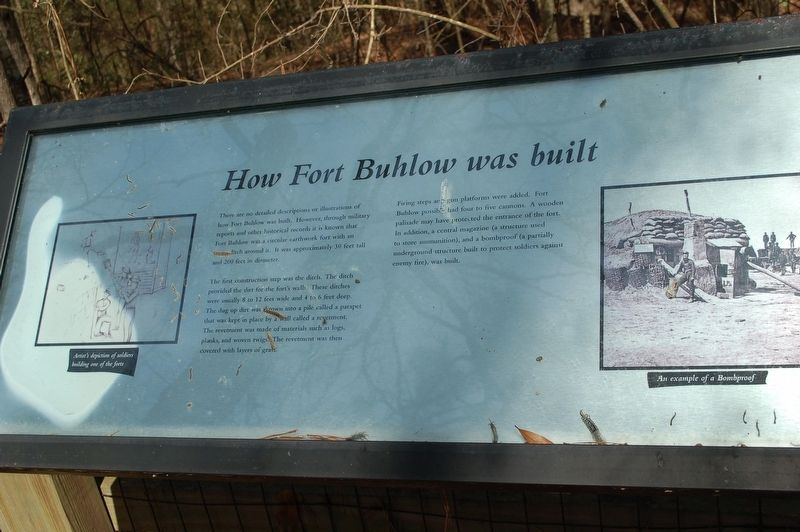 How Fort Buhlow was built Marker image. Click for full size.