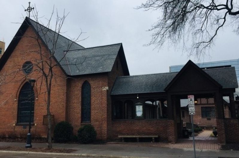 Calvary Episcopal Church and Marker image. Click for full size.