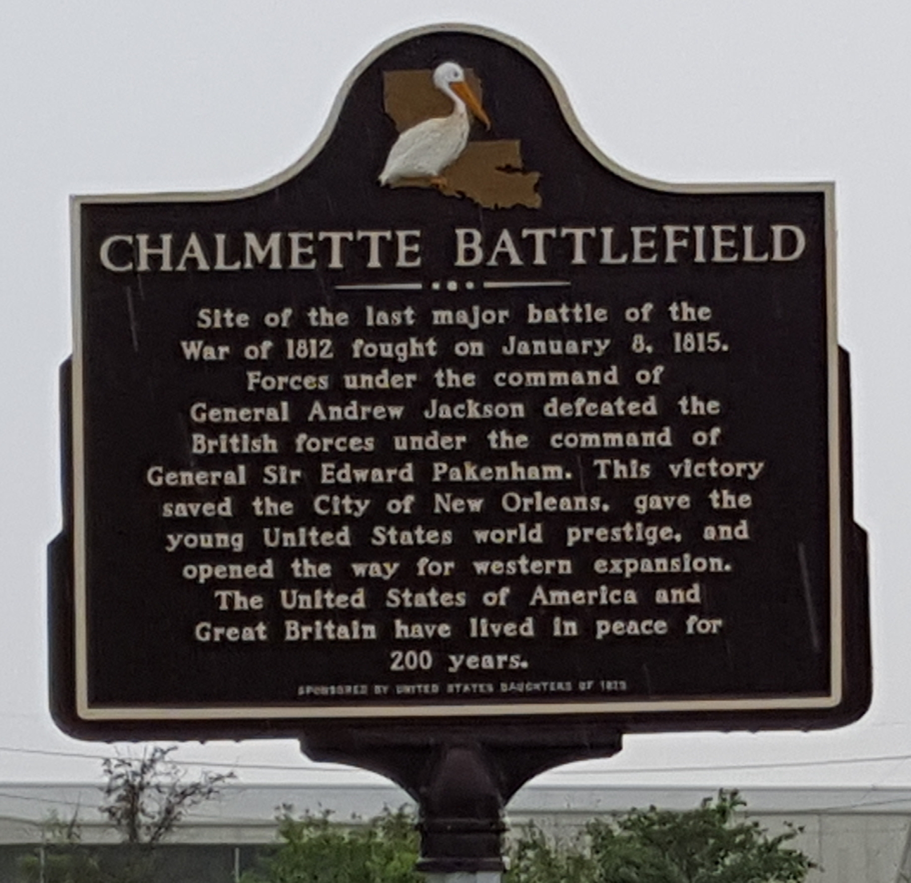 Chalmette Battlefield Marker
