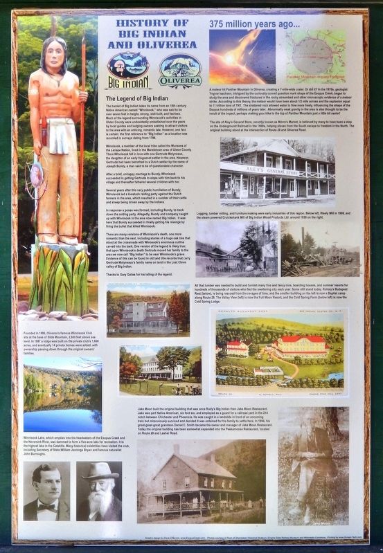 History of Big Indian and Oliverea Marker image. Click for full size.