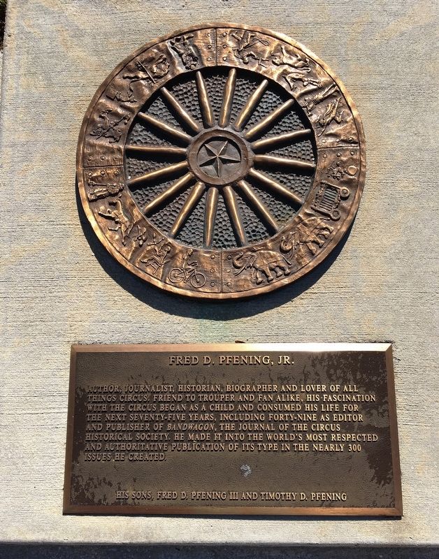 Fred D. Pfening, Jr. Marker. Click for full size. Fred D. Pfening, Jr. Marker image. Click for full size.