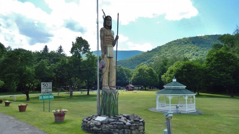 Winnisook "Big Indian" Statue near park entrance image. Click for full size.