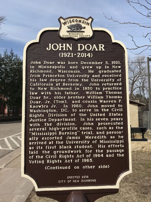 John Doar Marker image. Click for full size.