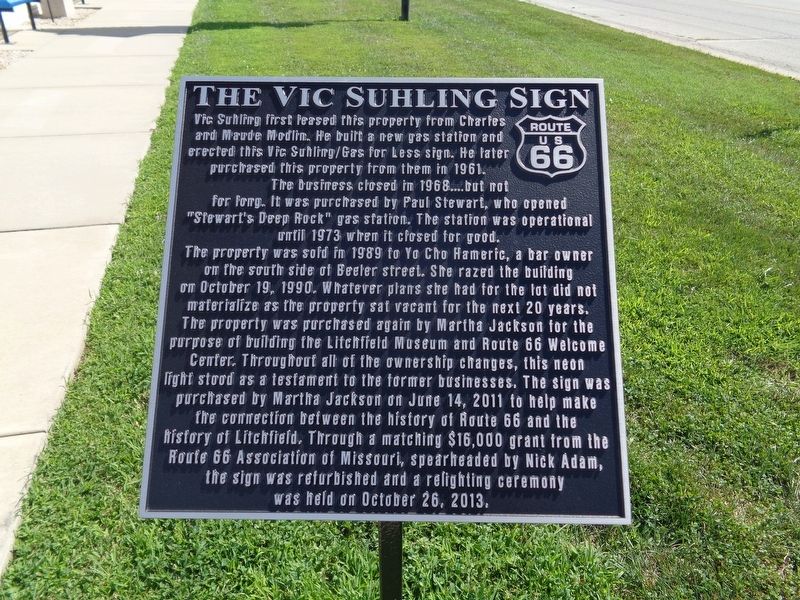 The Vic Suhling Sign Marker image. Click for full size.