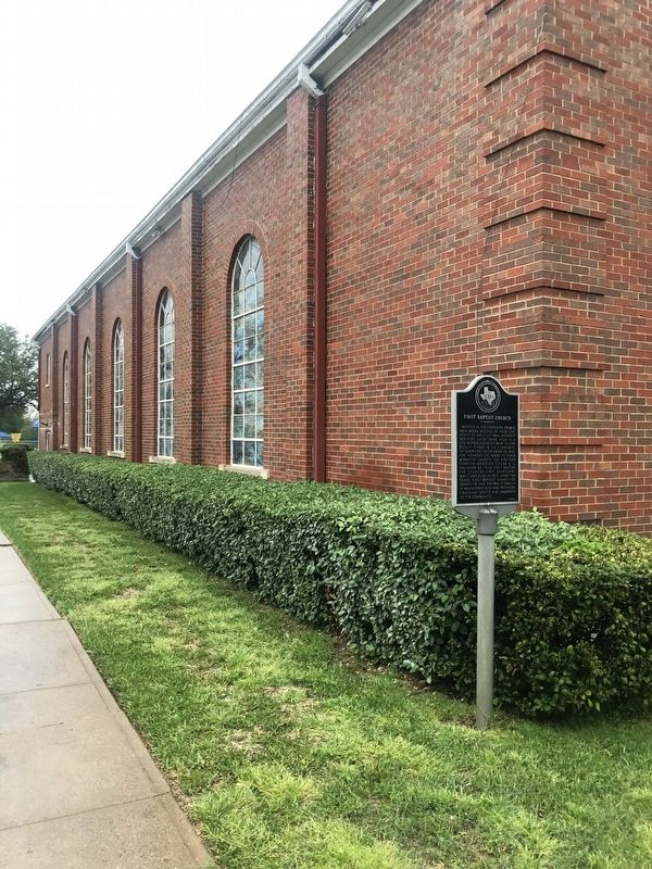 First Baptist Church Marker image. Click for full size.