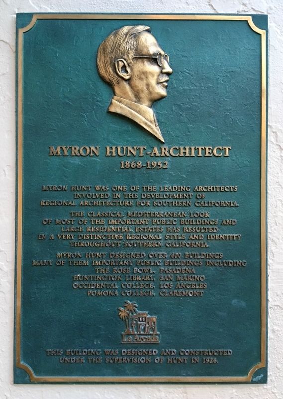 Myron Hunt Marker. Click for full size. Myron Hunt Marker image. Click for full size.