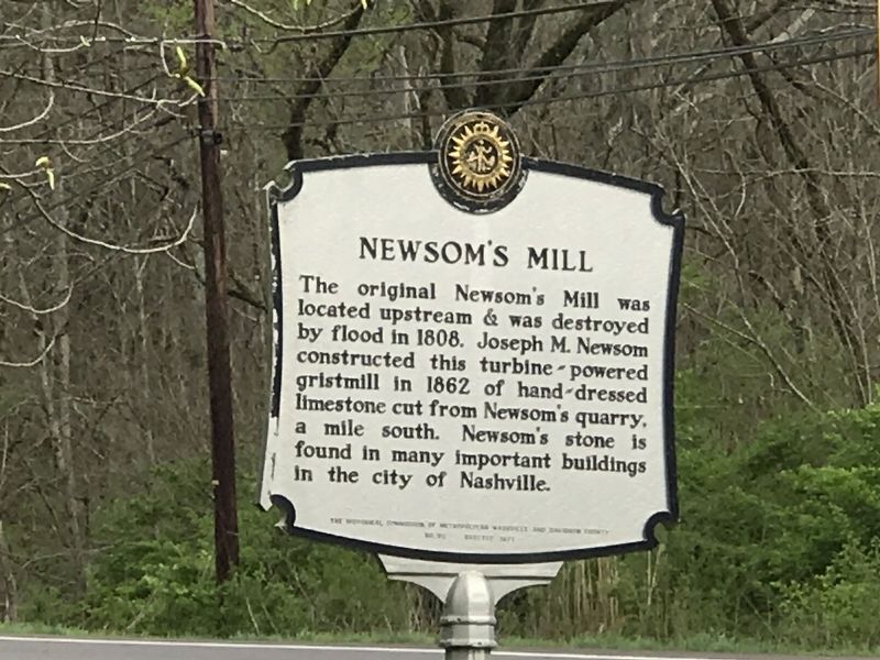 Newsom's Mill Marker image. Click for full size.
