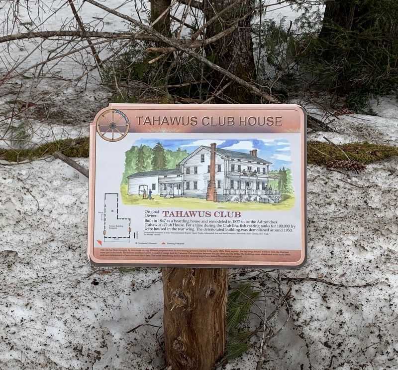 Tahawus Clubhouse Marker. Click for full size. Tahawus Clubhouse Marker image. Click for full size.