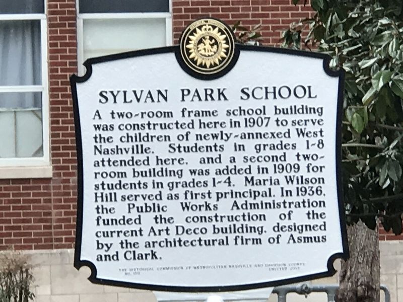 Sylvan Park School Marker image. Click for full size.