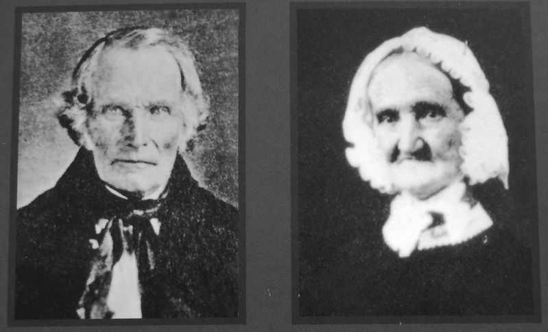 Marker detail: Ruben and Polly Sanford  1850 tintype photographs image. Click for full size.