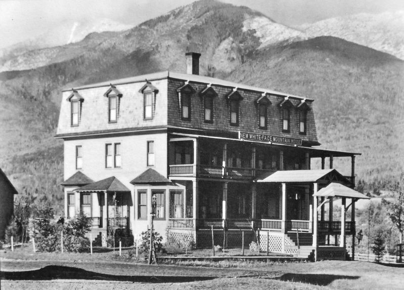 Marker detail: Whiteface Mountain Hotel in the early 1900s image. Click for full size.
