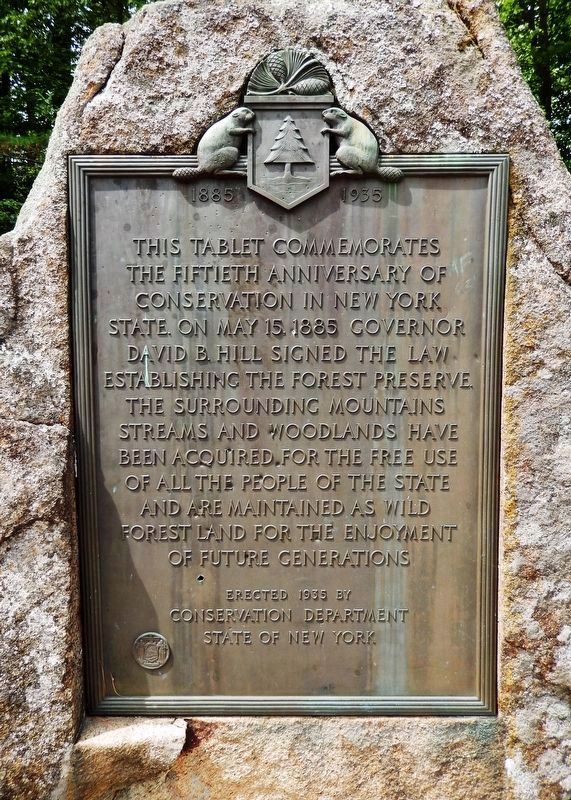 New York State Forest Preserve Marker. Click for full size. New York State Forest Preserve Marker image. Click for full size.