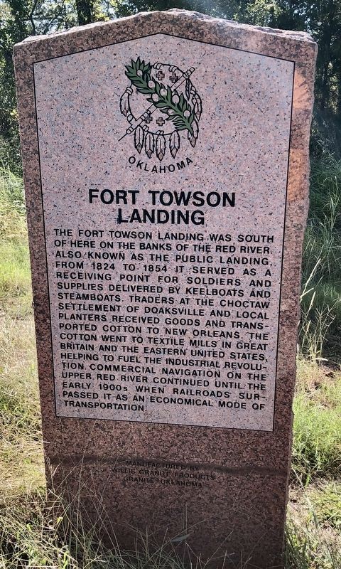 Fort Towson Landing Marker image. Click for full size.