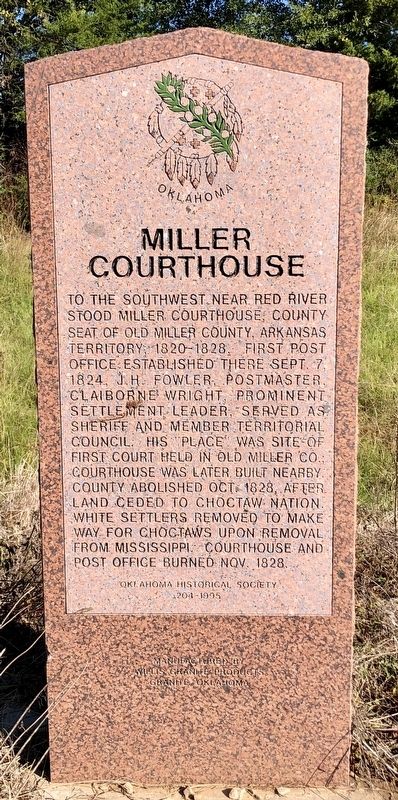 Miller Courthouse Marker image. Click for full size.