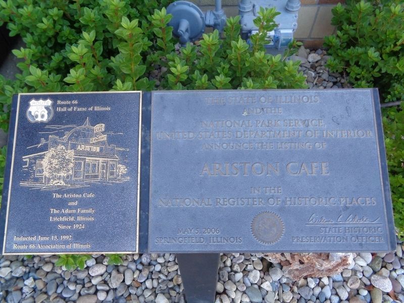Ariston Caf� plaques image. Click for full size.