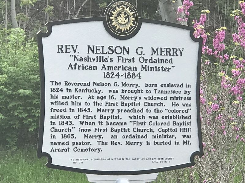 Rev. Nelson G. Merry Marker image. Click for full size.