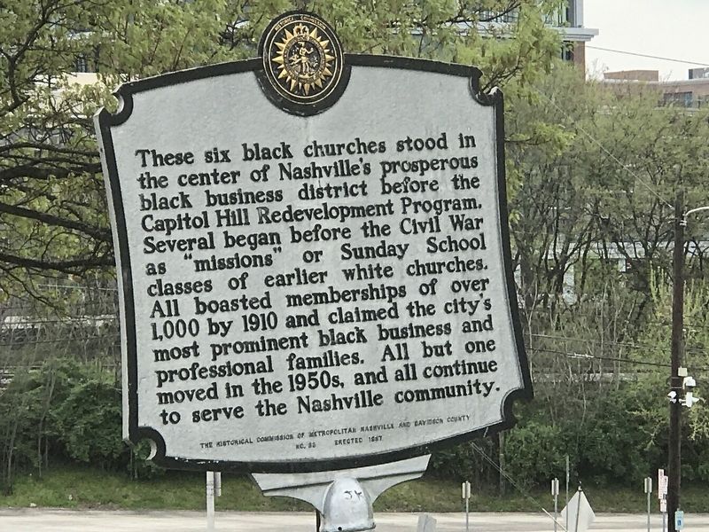 Black Churches of Capitol Hill Marker image. Click for full size.