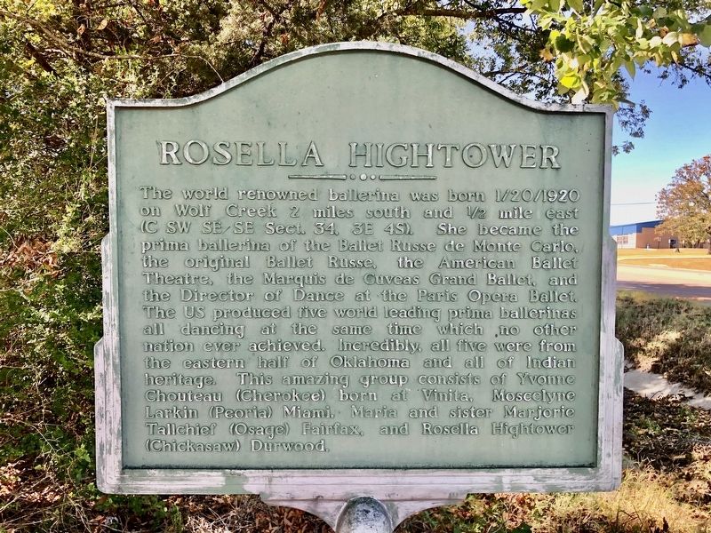 Rosella Hightower Marker image. Click for full size.