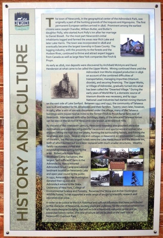 History and Culture Marker image. Click for full size.