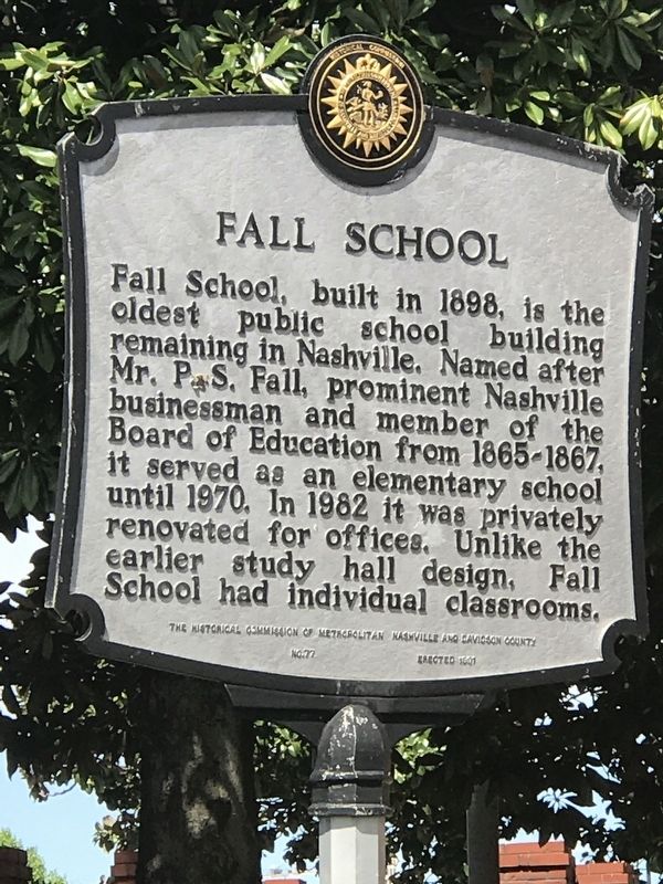 Fall School Marker. Click for full size. Fall School Marker image. Click for full size.