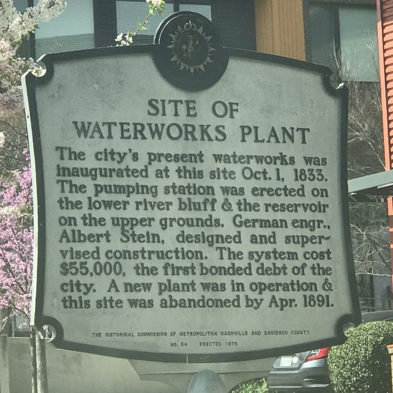 Site of Waterworks Plant Marker image. Click for full size.