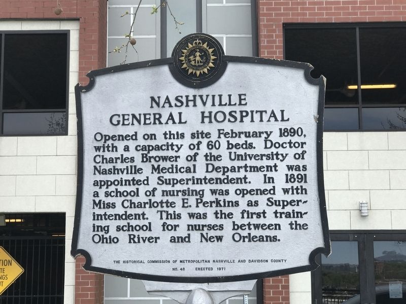 Nashville General Hospital Marker. Click for full size. Nashville General Hospital Marker image. Click for full size.