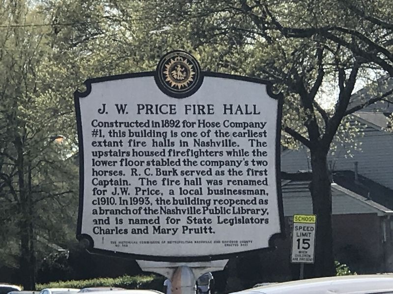 J. W. Price Fire Hall Marker image. Click for full size.