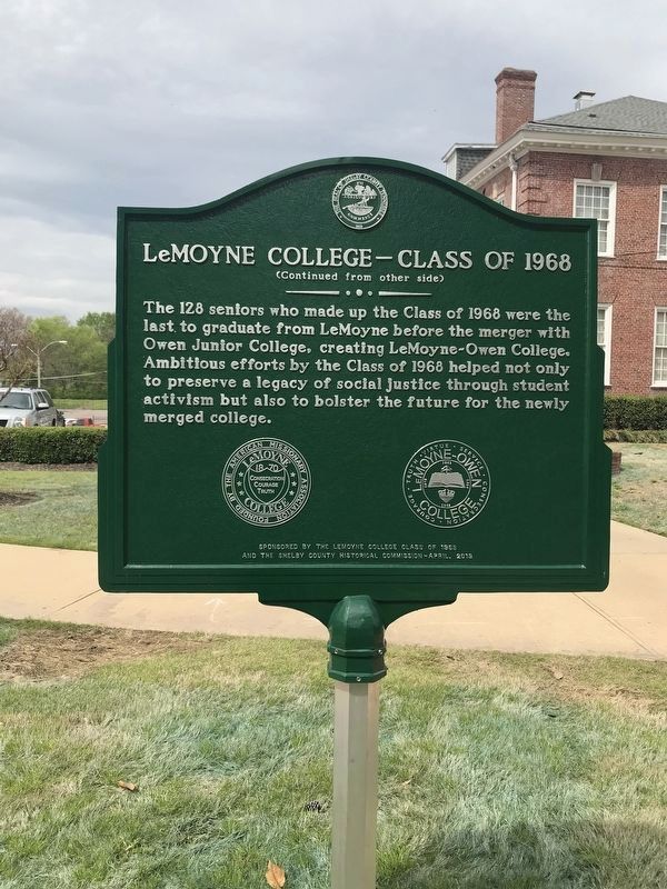 LeMoyne Owen College Marker. Click for full size. LeMoyne Owen College Marker image. Click for full size.
