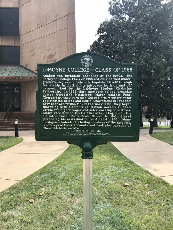 LeMoyne Owen College Marker. Click for full size. LeMoyne Owen College Marker image. Click for full size.