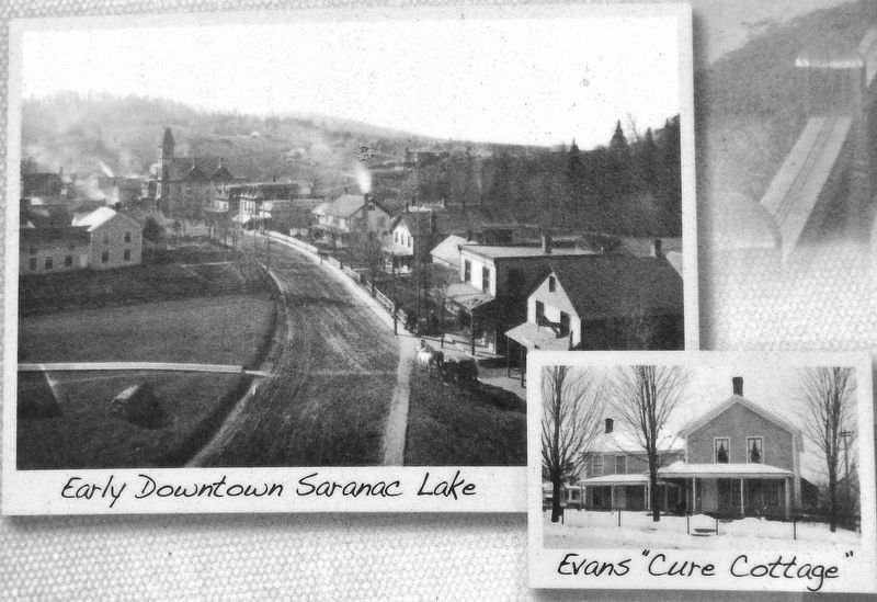 Marker detail: Early Downtown Saranac Lake image. Click for full size.