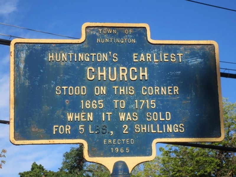 Huntington's Earliest Church Marker. Click for full size. Huntington's Earliest Church Marker image. Click for full size.