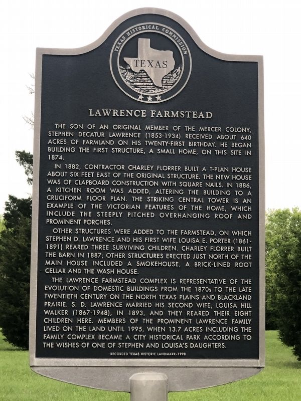 Lawrence Farmstead Marker image. Click for full size.