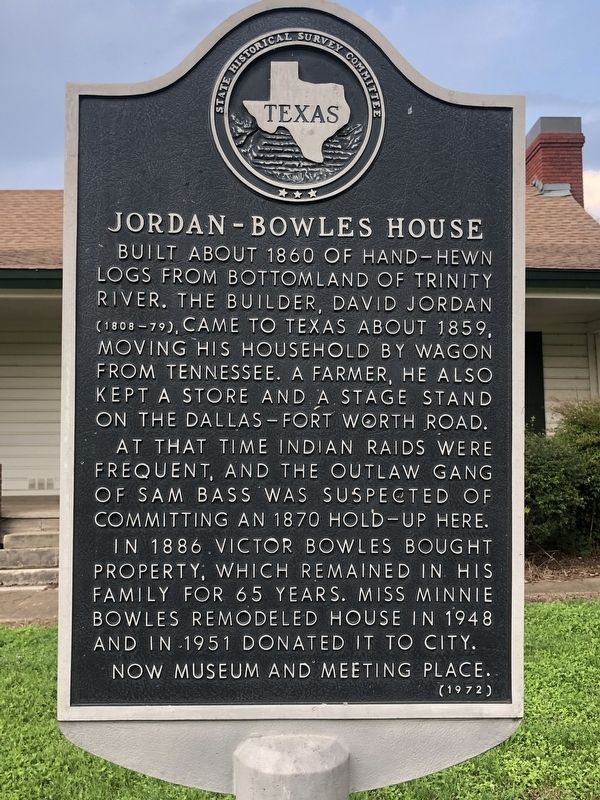 Jordan-Bowles House Marker. Click for full size. Jordan-Bowles House Marker image. Click for full size.