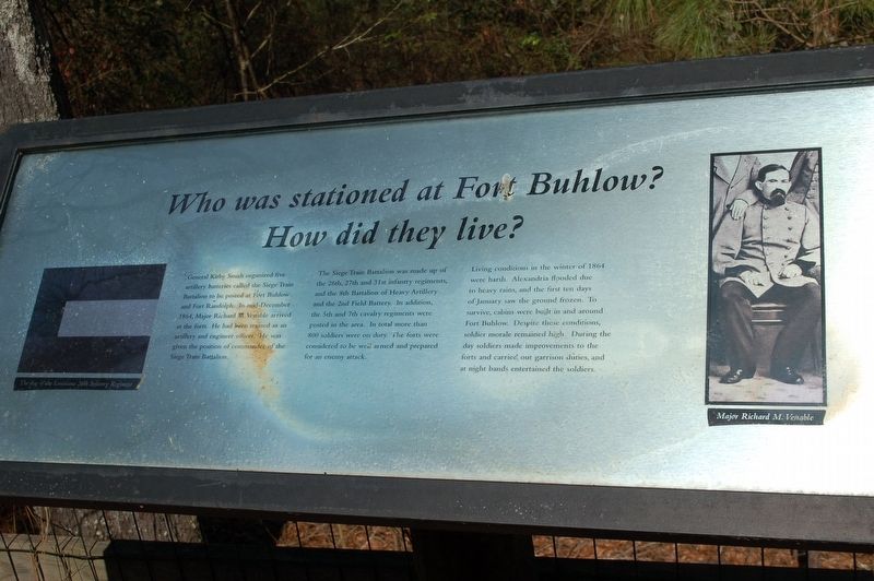 Who was stationed at Fort Buhlow? Marker. Click for full size. Who was stationed at Fort Buhlow? Marker image. Click for full size.