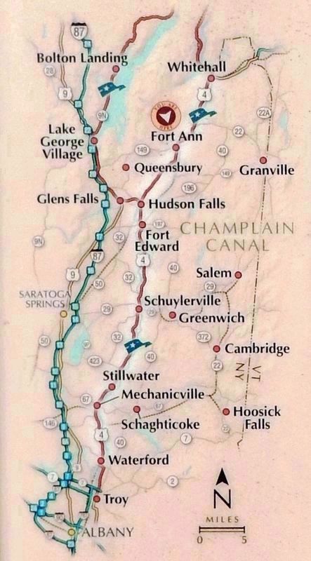 Marker detail: Champlain Canal Map image. Click for full size.