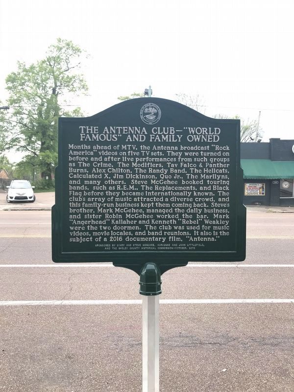 The Antenna Club—“World Famous” and Family Owned Marker image. Click for full size.