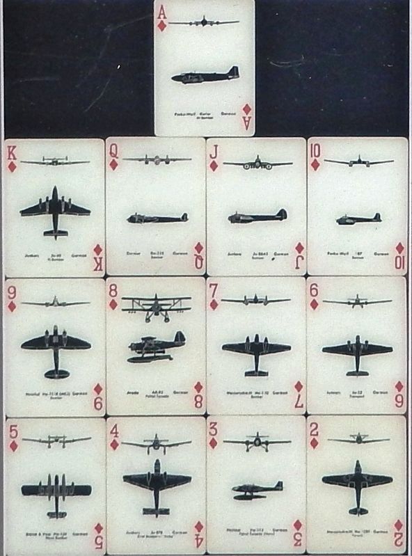 Marker detail: World War II Aircraft Spotter Cards image. Click for full size.
