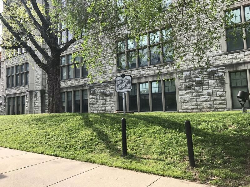 Nashville's First Public School Marker. Click for full size. Nashville's First Public School Marker image. Click for full size.